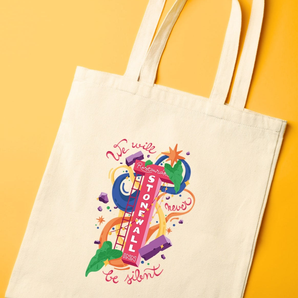 Tote bag Never Be Silent